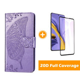Luxury Embossed Butterfly Leather Wallet Flip Case For Samsung A51/A71