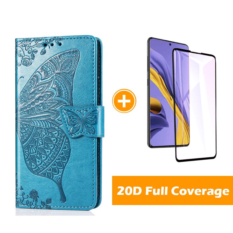 Luxury Embossed Butterfly Leather Wallet Flip Case For Samsung A51/A71