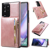 New Upgrade Multifunctional Wallet Zipper Phone Case  For Samsung Note20 Ultra
