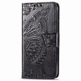 Luxury Embossed Butterfly Leather Wallet Flip Case For Samsung A21S