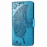 Luxury Embossed Butterfly Leather Wallet Flip Case For Samsung