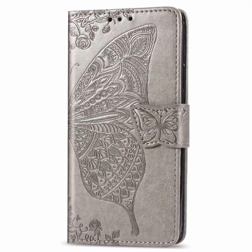 Luxury Embossed Butterfly Leather Wallet Flip Case For Samsung A40
