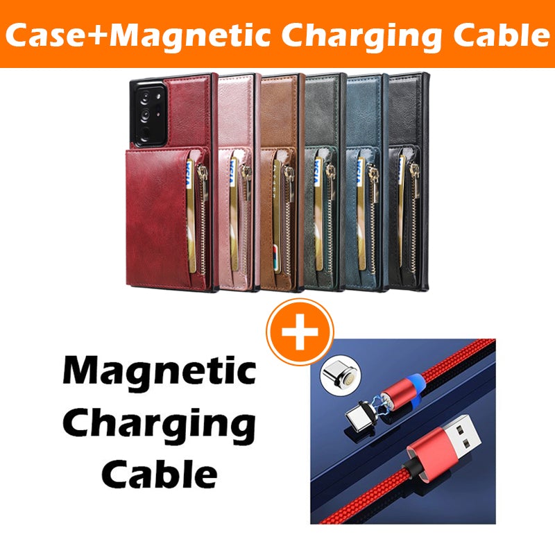 New Upgrade Multifunctional Wallet Zipper Phone Case  For Samsung Note20 Ultra