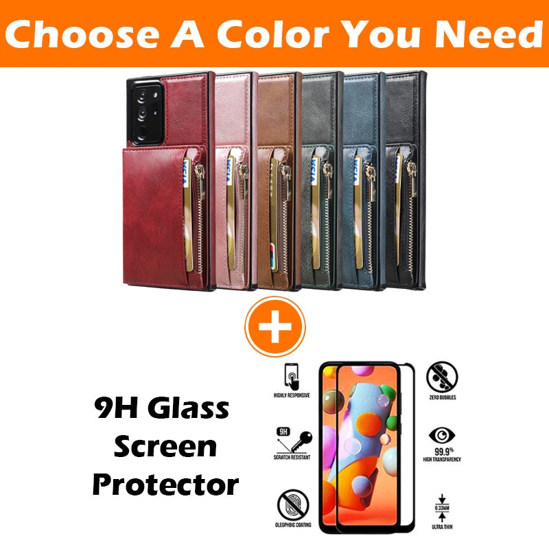 New Upgrade Multifunctional Wallet Zipper Phone Case  For Samsung Note20 Ultra