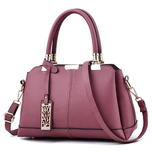 Sacs à main en cuir pour femmes, motif branches d'arbre en métal