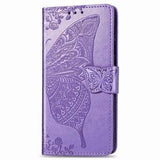 Luxury Embossed Butterfly Leather Wallet Flip Case For Samsung A21S