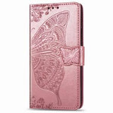 Luxury Embossed Butterfly Leather Wallet Flip Case For Samsung A21S