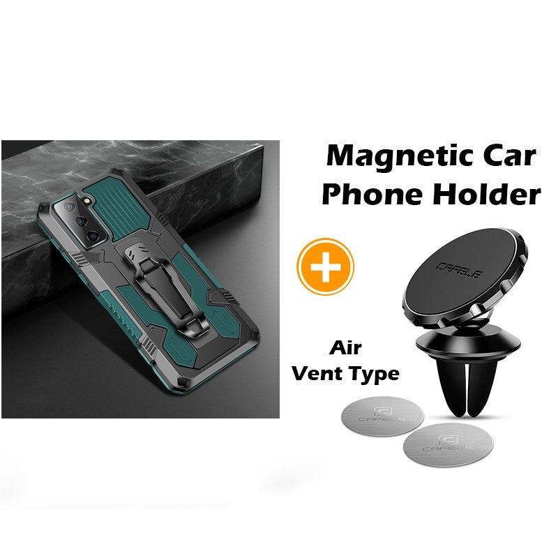 Étui multifonctionnel Phone Warrior avec clip ceinture pour Samsung S21FE