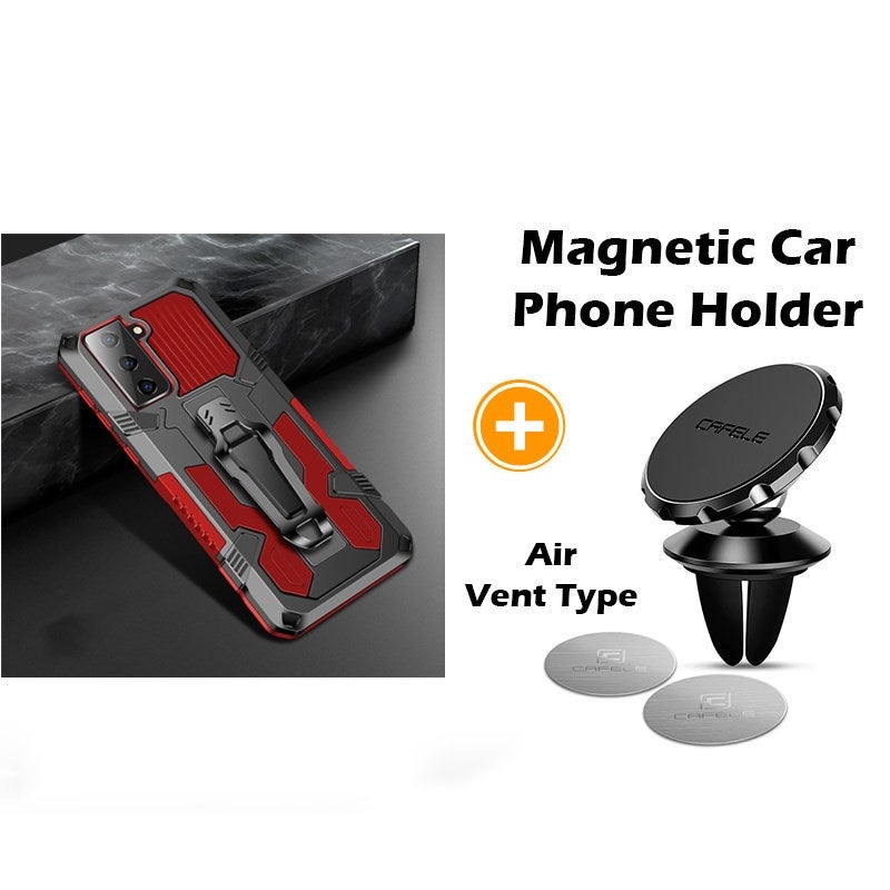 Étui multifonctionnel Phone Warrior avec clip ceinture pour Samsung S21FE