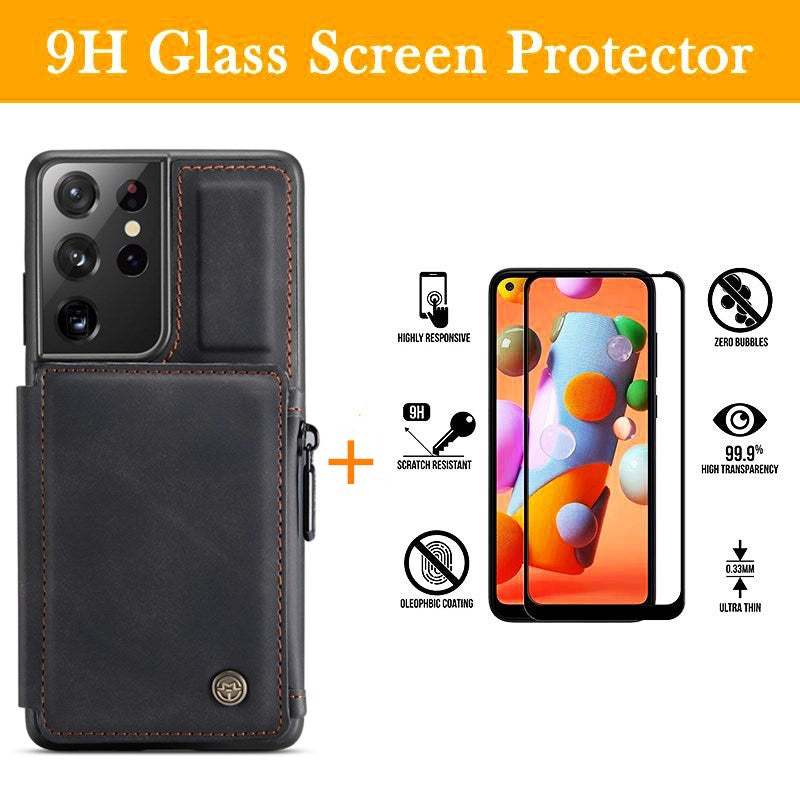Nouvel étui portefeuille multifonction de luxe pour téléphone Samsung S21 Series