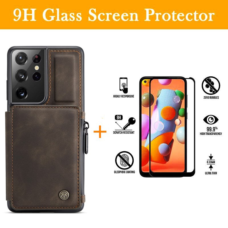 Nouvel étui portefeuille multifonction de luxe pour téléphone Samsung S21 Series