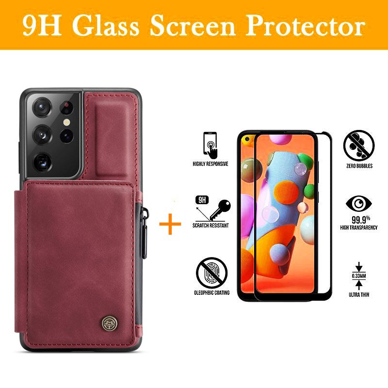Nouvel étui portefeuille multifonction de luxe pour téléphone Samsung S21 Series