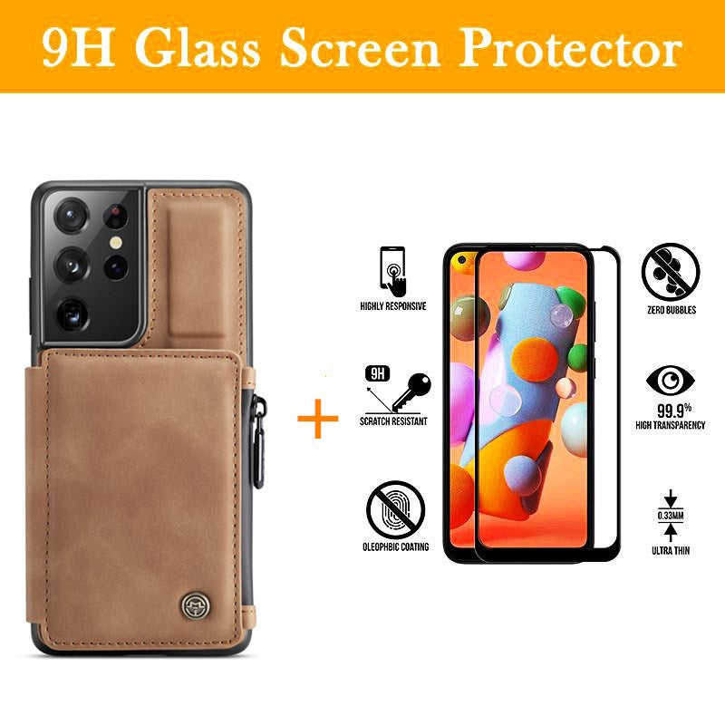 Nouvel étui portefeuille multifonction de luxe pour téléphone Samsung S21 Series