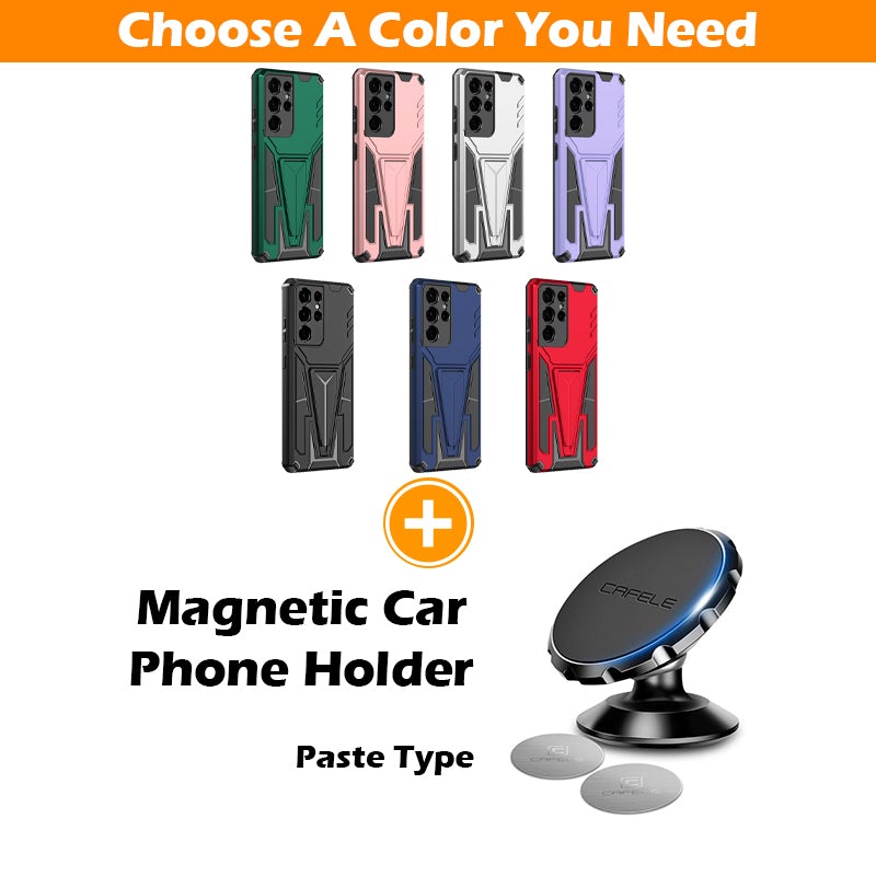 Nouvelle coque de téléphone magnétique avec support en armure extraordinaire pour Samsung S21 Ultra 5G