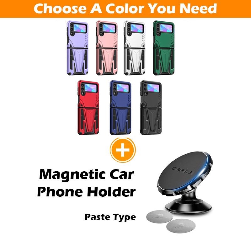 Nouvelle Coque de Téléphone Magnétique Renforcée pour Samsung Galaxy Z Flip3 5G