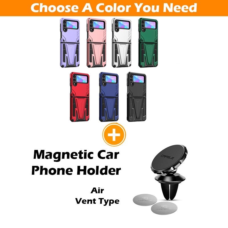 Nouvelle Coque de Téléphone Magnétique Renforcée pour Samsung Galaxy Z Flip3 5G